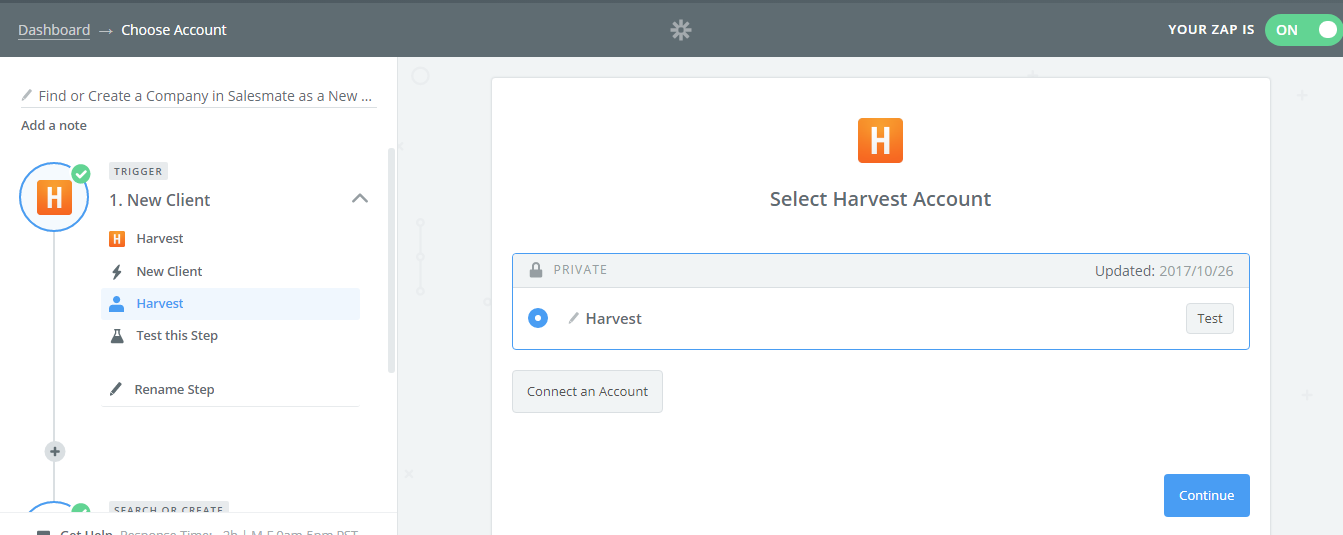 03_Harvest_Integration_-_Connect_OR_Select_your_Harvest_account.png