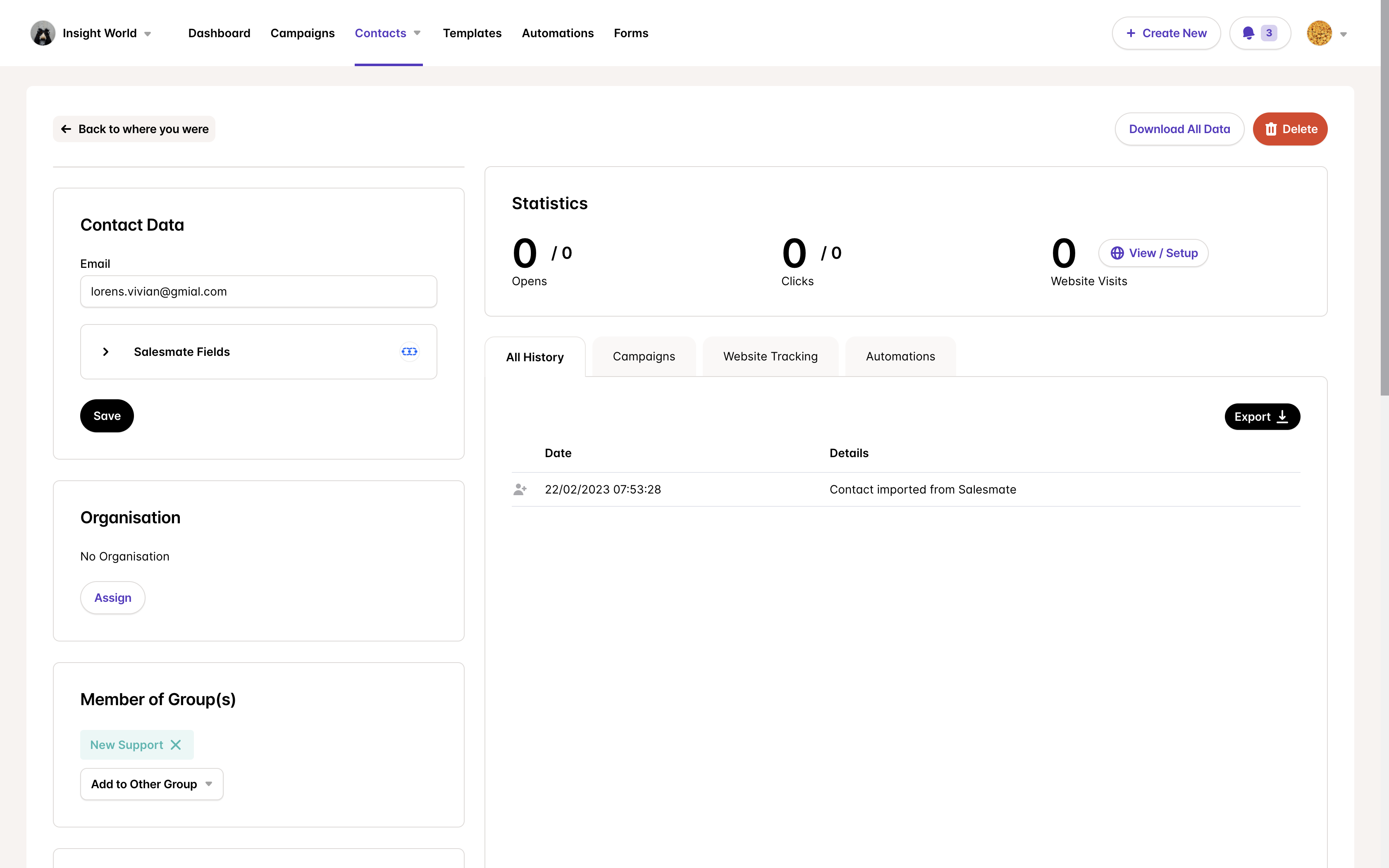 Transpond Marketing Integration – Salesmate