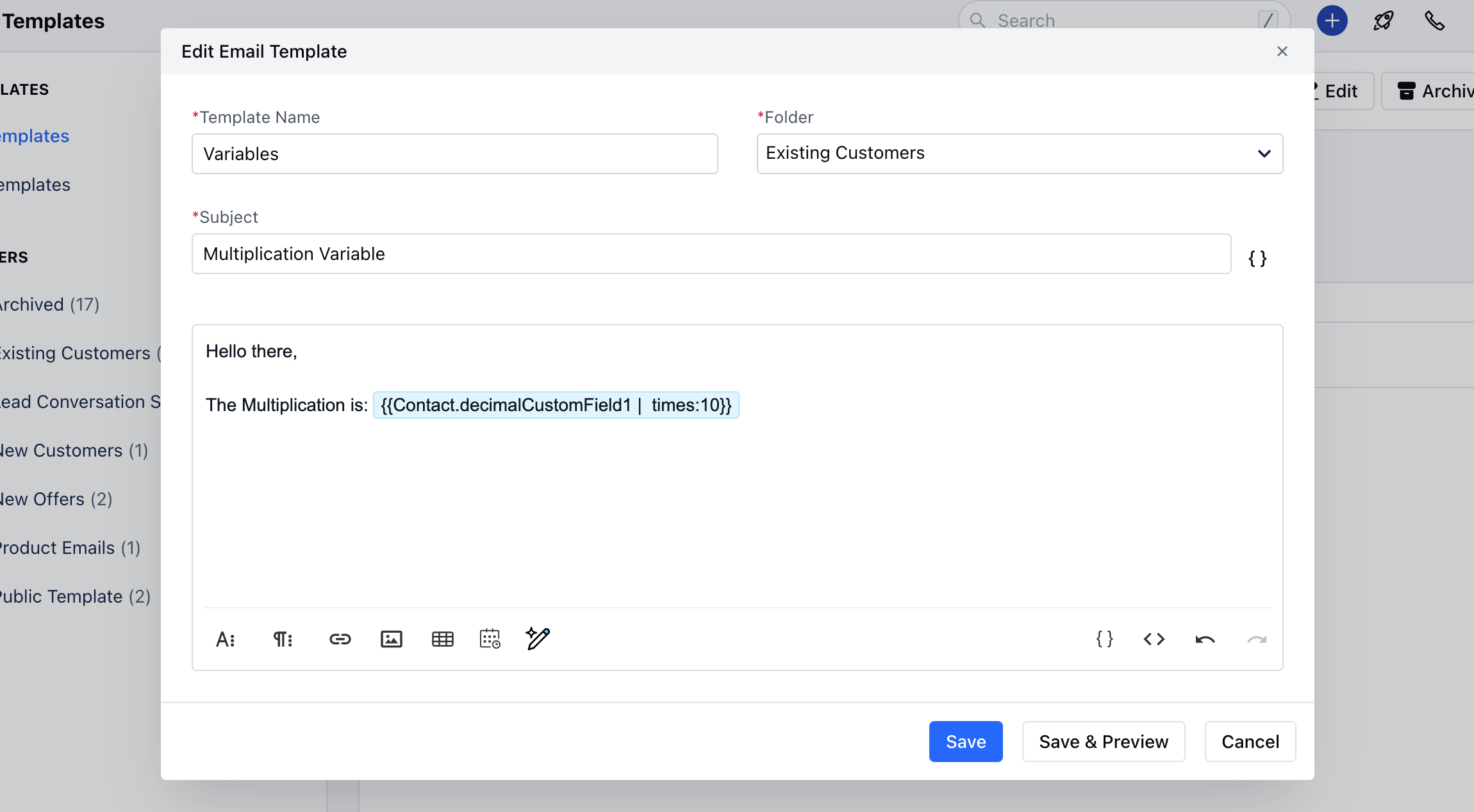 inserting-numeric-operators-in-email-template-using-liquid-js-salesmate