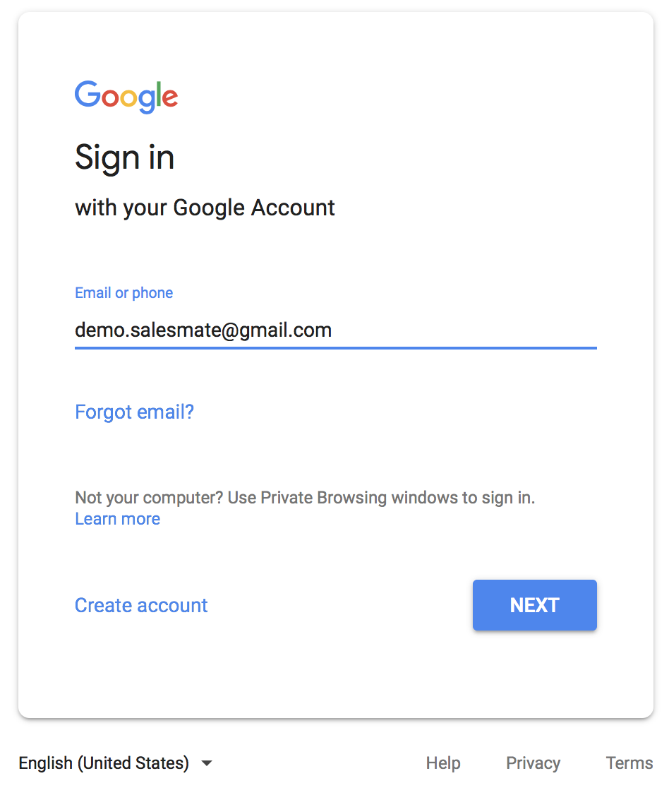 gmail login password