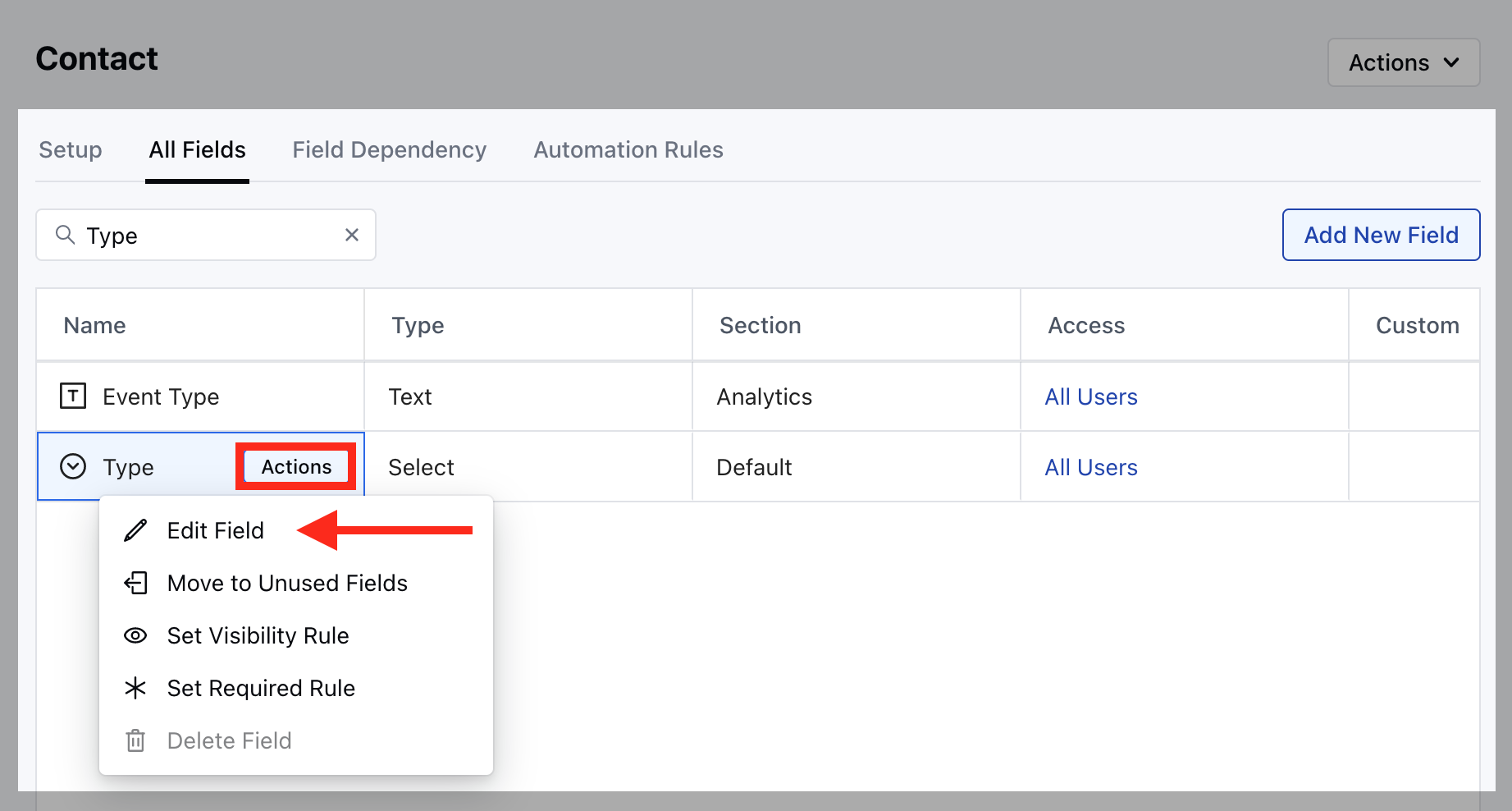 How to add new contact company types inside salesmate salesmate