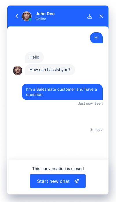 Prevent replies to a closed conversation Salesmate